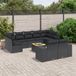 Maison Exclusive - Ensemble de meubles de jardin 10 pièces avec canapé et coussins, noir, en polyrotin