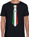 Bellatio Decorations Verkleed shirt voor heren - stropdas Italie - zwart - supporter - themafeest L