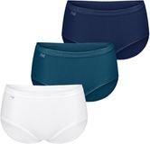 sloggi Midislip Originals Basic Vrouwen Blauw Katoen/Elastaan 3-pack