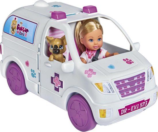 Simba Evi Love Dokter Dierenambulance 2-in-1 - Speelfiguur - 3+ jaar