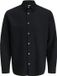 JACK&JONES JJEBREEZE LINEN BLEND SHIRT L/S SN Heren Overhemden Zwart L