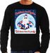 Bellatio Decorations Foute Friesland Kersttrui / sweater - Christmas in Fryslan we know how to party - zwart voor heren - kerstkleding / kerst outfit S