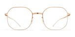 Mykita Cat Lunettes De Vue Unisexe Doré Géométrique 49mm