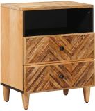 vidaXL Nachtkastje Bruin 50 x 33 x 60 cm Massief Mango Hout