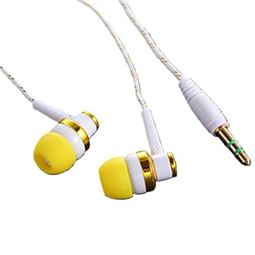 Haloppe Hoofdtelefoon Bedrade Draagbare Universele In-ear Bass Stereo Oortelefoon compatibel met IPhone Wit