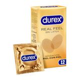 Durex Real Feel Préservatifs Sensibles, transparent, taille unique, 12 pièces