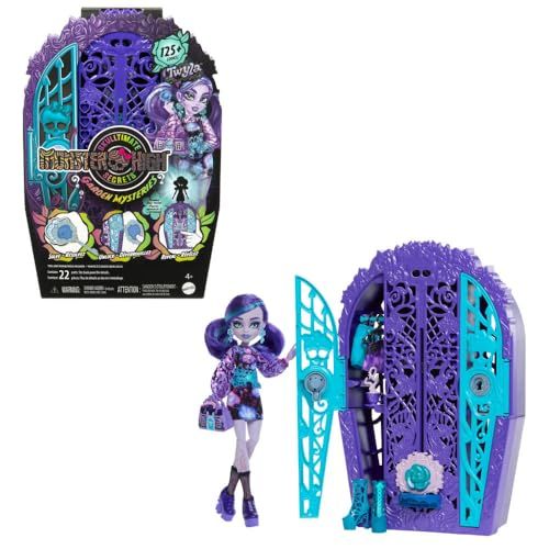 Monster High Skulltimate Secrets Pop en Accessoires Set, Tuinmysteries Twyla met Onthulkast en meer dan 19 Theekransverrassingen, zoals Poppenkleren, HYT74