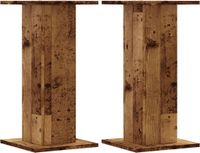 vidaXL Plantenstandaards 2 st 30x30x60 cm bewerkt hout oud houtkleurig