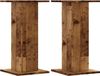 vidaXL Plantenstandaards 2 st 30x30x60 cm bewerkt hout oud houtkleurig