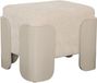 Atmosphera Mizar Poef - 47x38x37cm - Ivoor