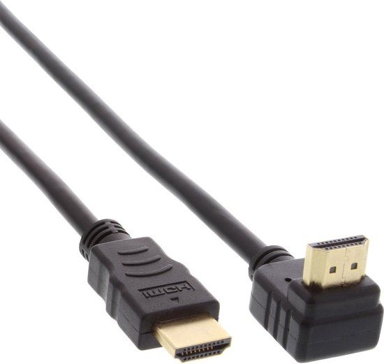 Advanced Cable Technology HDMI kabel - 0.5m - 90° haaks naar boven - 4K 30Hz - Zwart