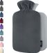 Warmwaterkruik Qomfor Warmwaterkruik met Fleece Hoes - Donkergrijs