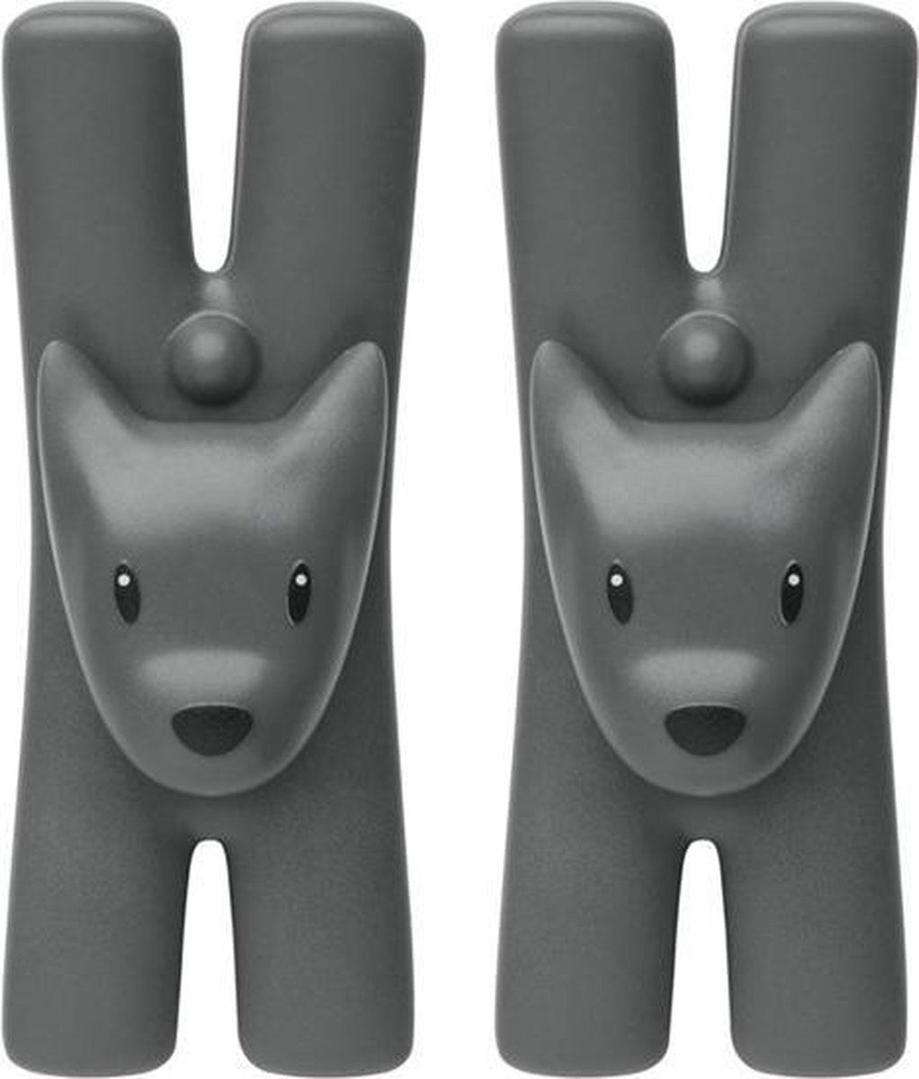 Alessi Pets zakklem met magneet hond set van 2 zwart