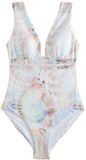 Next - Dames - Buikcorrigerend badpak met lage hals - Blauw