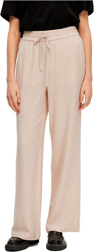 SELECTED FEMME SLFVIVA Broek Vrouwen Beige Maat 40
