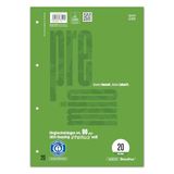 Staufen premio ringbandinsteekhoezen - 5 blokken van elk 50 vel, DIN A4, liniaalformaat 20 (blanco), 4 gaten, 90 g/m² gerecycled papier