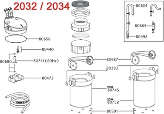 EHEIM filterpot voor 2231/2232 blauw