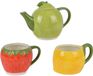 Decoris Theeset speelgoed fruit dolomiet kleurrijk kinderservies
