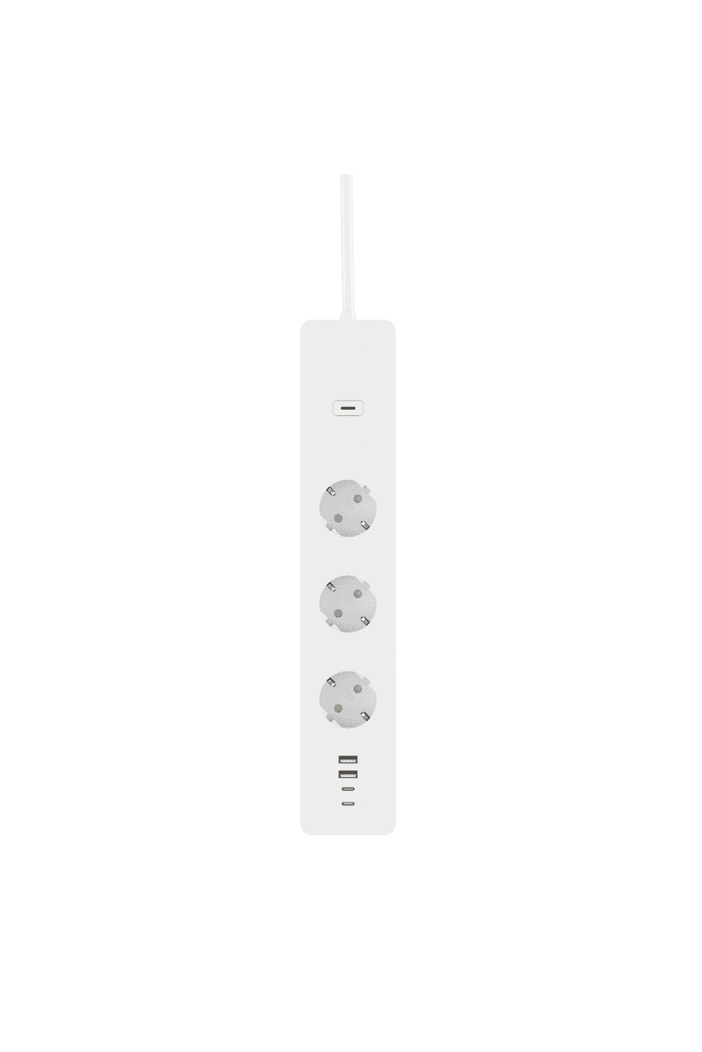 WOOX R6132 Smart Power Strip - 3 AC Outlets, 4 USB Ports, 1.5m Cable - White