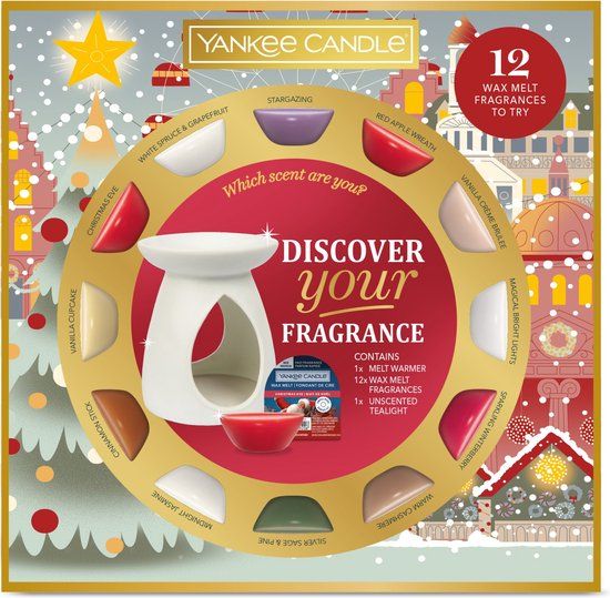 Yankee Candle - Passport To The Holidays 12 Wax Melts & Warmer Gift Set - Christmas Collection
