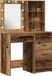 vidaXL Kaptafel met Spiegel - Oud Hout - 50 x 41 x 135 cm