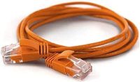 wantecWire Extra dunne patchkabel CAT.6 UTP, lengte 0,2 m, oranje