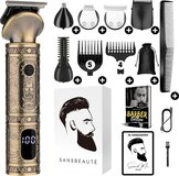 Sansbeauté 6-in-1 Baardtrimmer Mannen - Trimmer voor Baard en Lichaam - Gold Edition