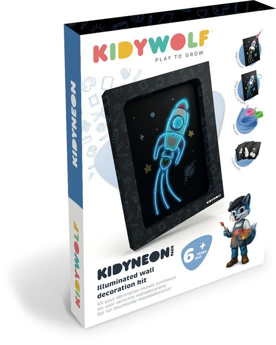 Kidywolf Kidyneon Pack Kit Voor Lightgevende Wanddecoratie