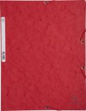 Exacompta 25x Elastomap 3 kleppen in glanskarton 400g/m2 - A4 - Rood