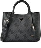 GUESS schoudertas Meridian II Girlfriend Satchel Coal Logo donkergrijs