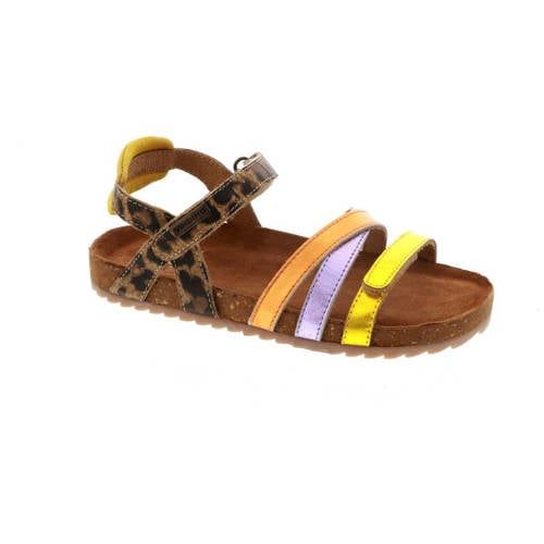 Vingino leren sandalen bruin multi