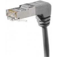 Exertis Connect - 30cm S/FTP CAT 6a Grey Angled Down to Straight RJ-45 Patch Cable