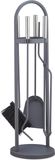 Relaxdays haardstel modern - 5-delige haardset - staal - pook - borstel - schop - tang