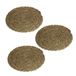Gerimport Pannenonderzetter - 3x stuks - hittebestendig - zeegras - rond - 20 cm