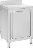 vidaXL Werktafel met kast commercieel 60x60x96 cm roestvrij staal