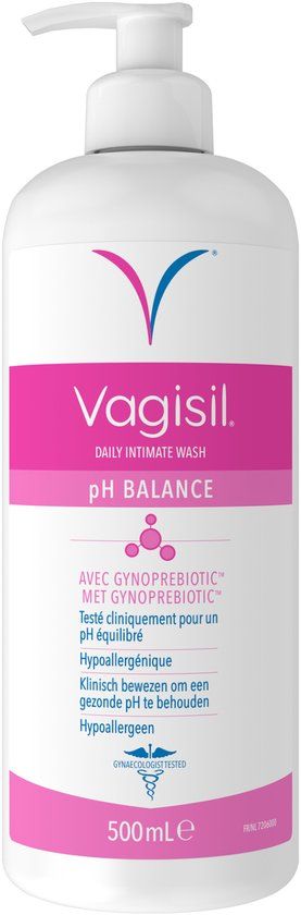 Vagisil pH Balance Wasgel - Intieme Wasgel Voor Vrouwen met GynoPrebiotic - Reinigt Zachtjes - Ondersteunt een Gezonde pH - Versterkt Natuurlijke Afweer - 500 ml