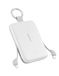 RORRY CharmGo 10000mAh Powerbank, kleine powerbank PD 30W snel opladen | Accupack met geïntegreerde kabel en sleutelhanger, draagbare externe accu voor iPhone 17/16/15, AirPods 2/3/4/Pro, wit