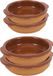 Merkloos / Sans marque San Sebastian 4x Tapas bakjes/schaaltjes met handvatten 13 en 17 cm - Terracotta hapjes/creme brulee ovenschalen/serveerschalen