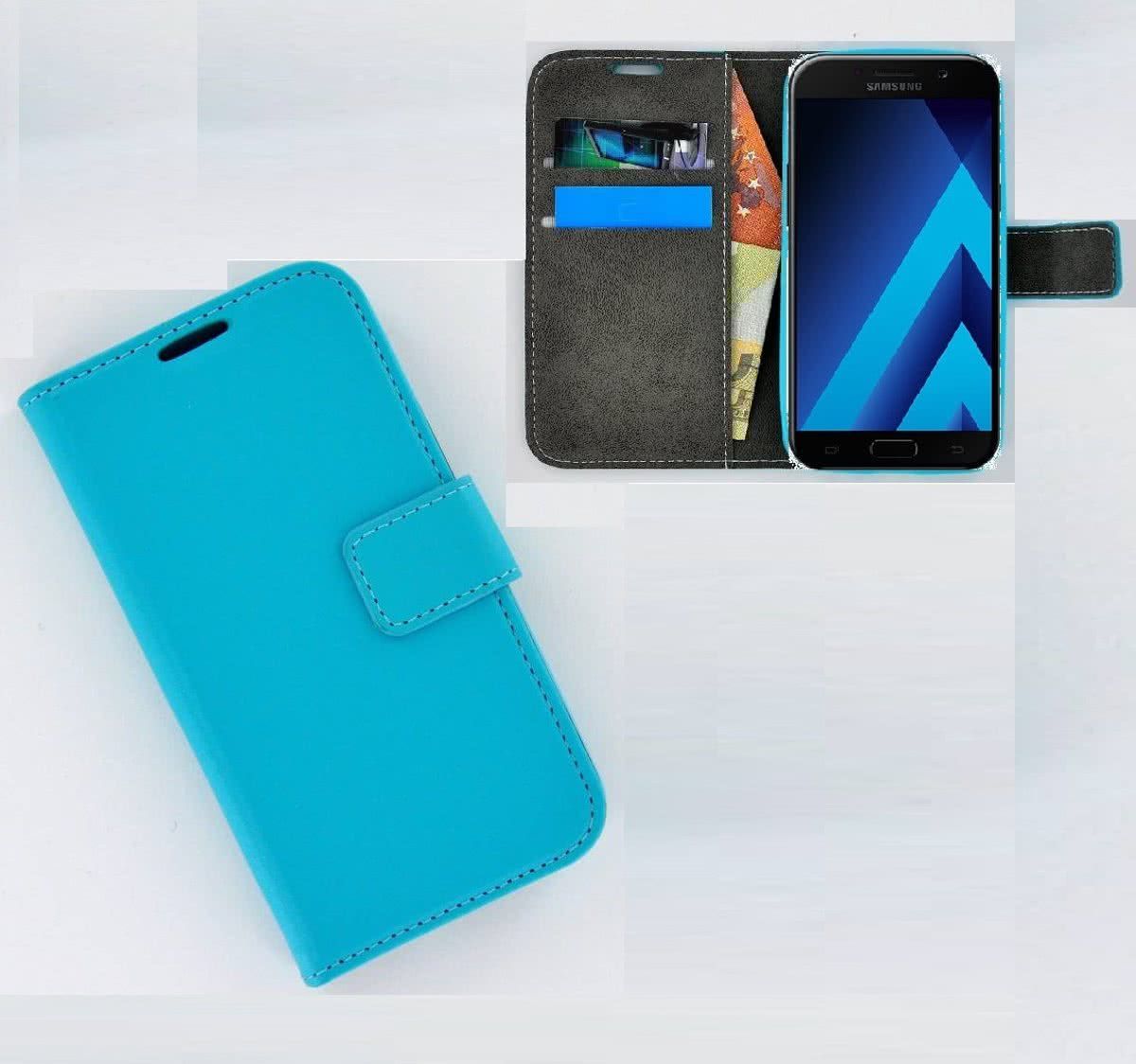 pearlycase Effen Wallet Booktype Hoesje Samsung Galaxy A3 2017 - Turquoise