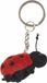 Nature Planet Aps Pluche Lieveheersbeestje knuffel sleutelhanger 6 cm - Rood