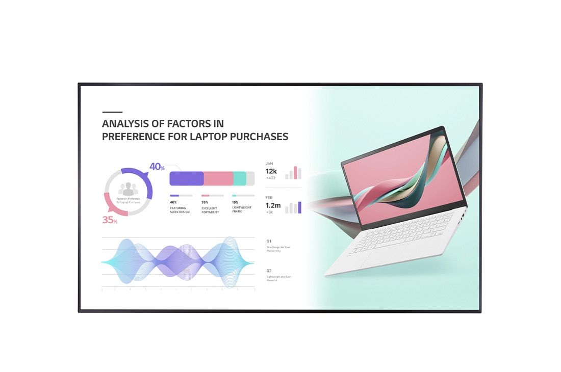 LG 86UH5J-H 86" 4K UHD Digital Signage Display - IPS, Wi-Fi, WebOS