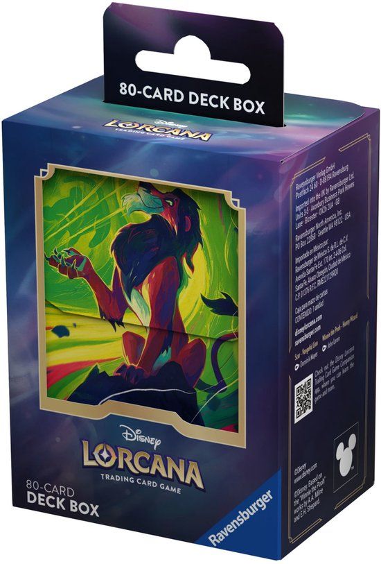 Ravensburger Disney Lorcana Deck Box Scar 80 Kaarten