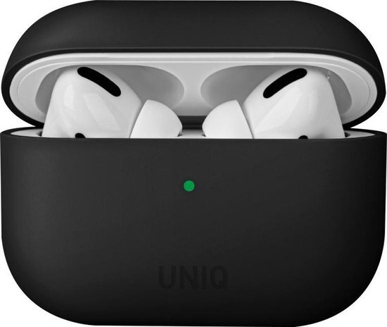 Uniq Oplaadcase cover voor AirPods Pro Lino Zwart