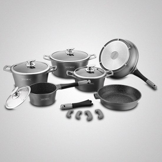 Royalty Line - 14-delige luxe pannenset - Zilver