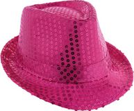 Funny Fashion Trilby hoedje - Roze - Polyester