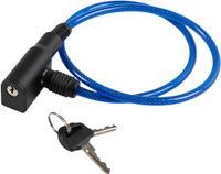 On Bike Blue Steel PVC Coated Bicycle Cable Lock - 6mm Diameter, 650mm Length