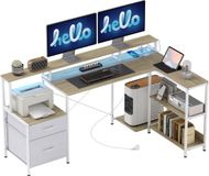 HOMCOM L-vormig computerbureau