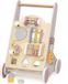 PolarB Houten Loopwagen Activiteiten – Baby Walker met 8 Speelfuncties (12+ mnd) – Looptrainer met Opbergruimte