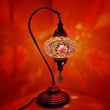 Halay Turks Mozaïek Tafellamp - Glazen Lamp Multicolor - E14