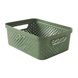 SUNDIS Pixel, opbergmand 10L, stapelbaar, met handgrepen, saliegroen
